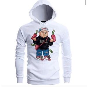 - NU RUE21 DRIP LEGEND WHITE UNISEX HOODIE SZ:L NWOT